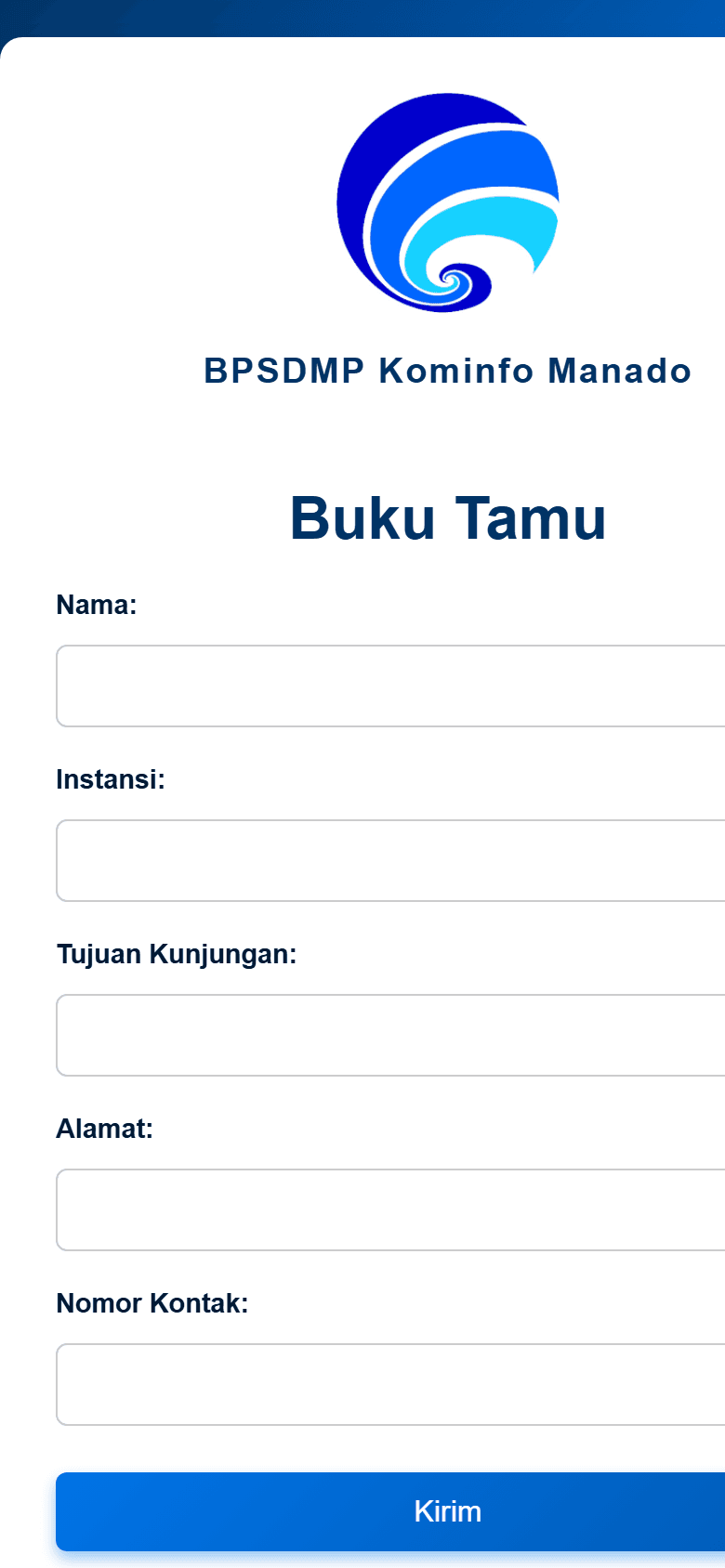 Buku Tamu BPSDMPKominfo MDO - Mobile homepage